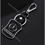 Авто брелок Мерседес (Mercedes) для ключів зі шкір.вставкою, брелоки автомобільні на подарунок